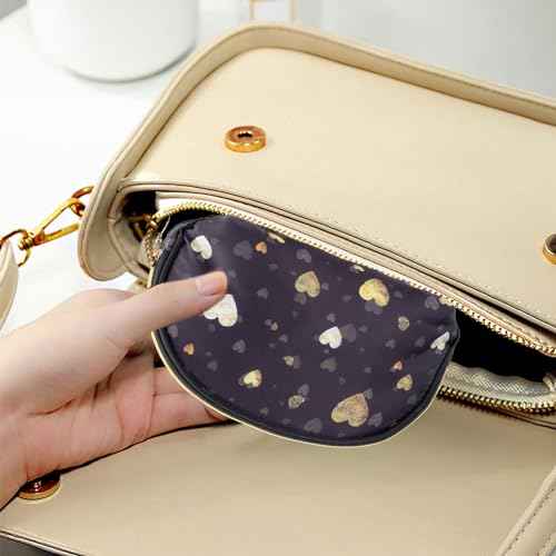 Cosmetic Bag, Small Travel Makeup Bag£¬ Zipper Pouch Cute Gifts for women£¬ Makeup Organizer, Wrinkle Resistant Leopard Print Travel Pouch (Heart)