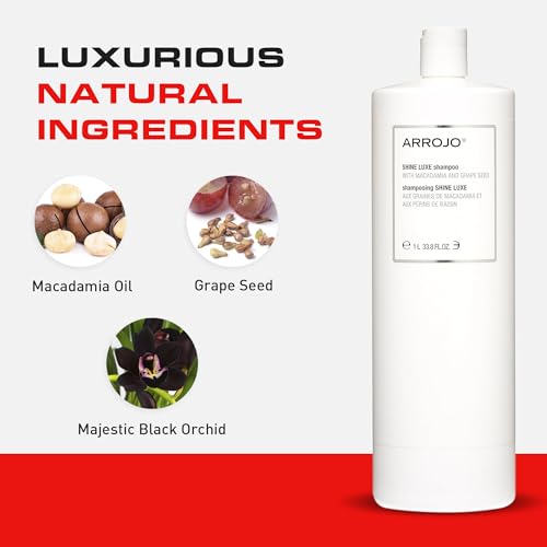 ARROJO Shine Luxe Cleansing Shampoo ? Cruelty-Free, Paraben-Free Sulfate-Free Hair Wash with Macadamia & Grape Seed ? Gentle Clarifying Shampoo for Women & Men
