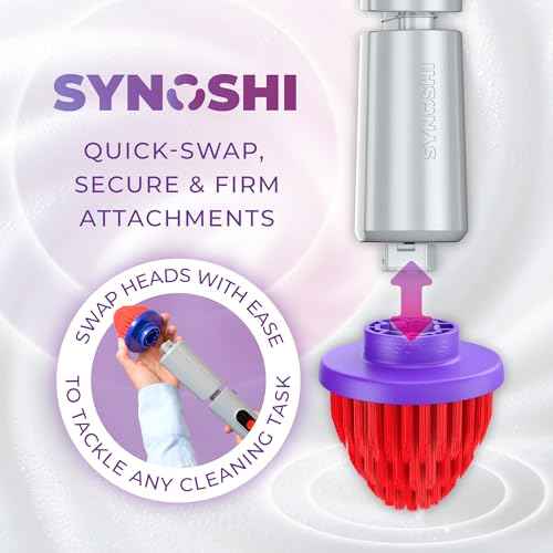 Synoshi PRO Cone Brush Heads Set (2 Units) for Electric Spin Scrubber Bathroom & Shower Cleaning Brush Universal Cleaning for Kitchen, Floors.