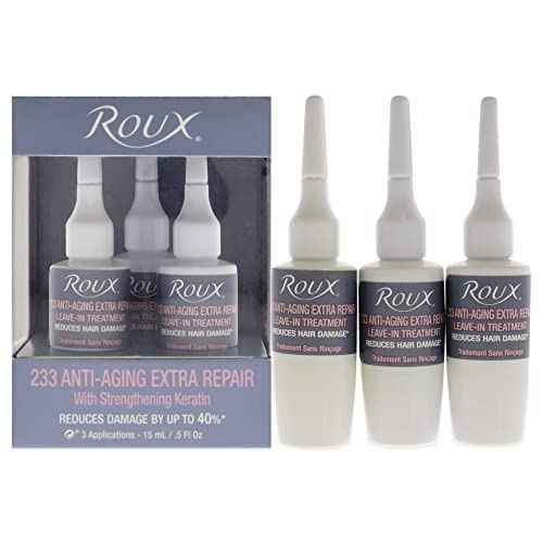 Roux 233 Anti-Aging Extra Repair, Leave In Treatment with Strengthening Keratin, 3 Applications per Box