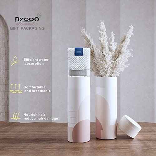 Large Microfiber Hair Towel Wrap for Women, Anti Frizz Drying Towel, Fast Dry Turban Wet Hair, Long, Thick, Curly Super Absorbent Soft Towels - White