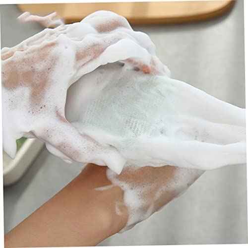 DECHOUS 6Pcs Soap Enhancing Net Pouch Holder for Exfoliating Lathering for Handmade Bath Soaps Wall Mounted Design for Drying Skin Friendly Texture for Daily Skincare