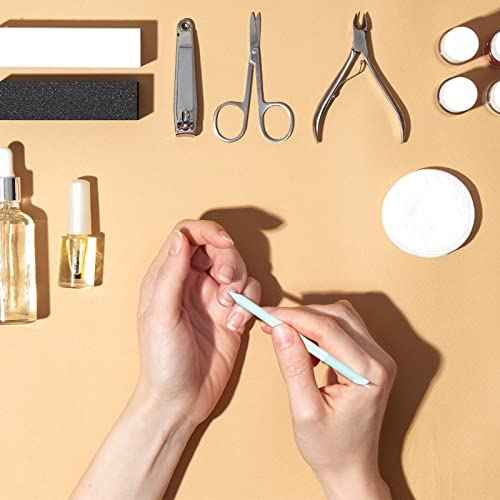 Glass Cuticle Pusher Set of 2 Cuticle Remover Tool Nail Cuticle Trimmer Double Sided Glass Manicure Stick Angled Cuticle Filing Pusher