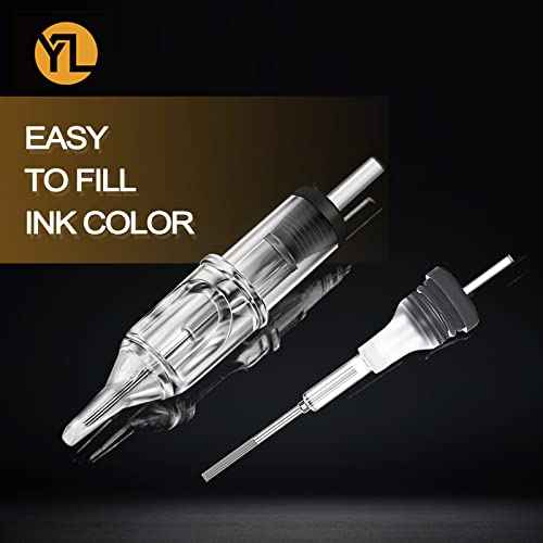 Yuelong 40Pcs Tattoo Cartridges Needles Mixed #12 Magnum 5M1 7M1 9M1 11M1 Assorted Needles with Membrane for Tattoo Artist