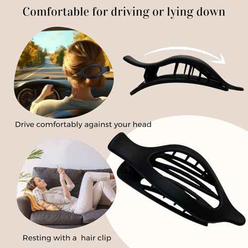 8 Pack Flat Hair Clips for Women,Matte No Crease Flat Claw Clips, Large Strong Hold Barrettes for Thick & Thin Hair, French Duckbill Styling Accessories