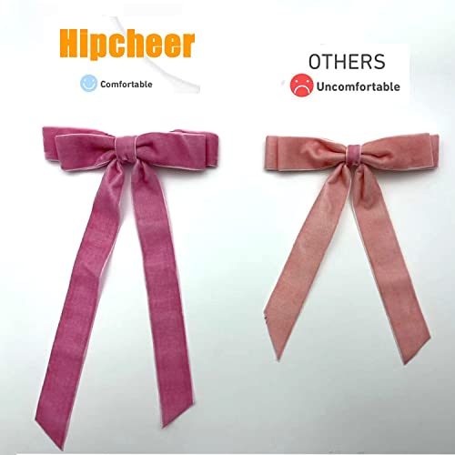 Large Red Velvet Hair Bows For Girls,2 PCS 5 Inch Bows Hair Alligator Clips Accessories for Women Girls Toddlers Kids