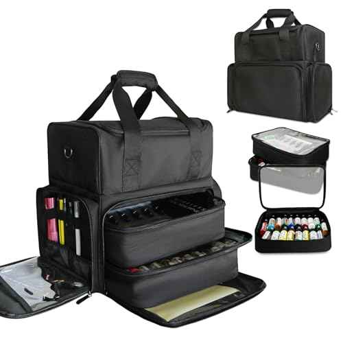 Tattoo Case - Professional Organizer for Tattoo Supplies & Equipment, Large Tattoo Bag with 2 Large Inner Removable Pouches for iPad, Needles, Inks &Tattoo Stencil Printer