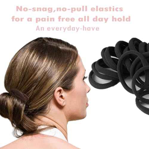 Hair Ties No Damage - Strong Stretchy No Breakage SnagFree Hair Bands | Soft Nylon Thick Ponytail Holders Hair Elastics for Everyday Hairstyles | Ideal Gifts for Women Teens Girs 20pcs