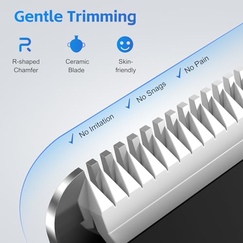 Body Hair Trimmer for Men: Manscape Electric Razor, Versatile Hair Trimmer for Groin, Beard, Nose/Ear Hair, Waterproof & USB-C Rechargeable,Travel Lock,Christmas Gifts for Men