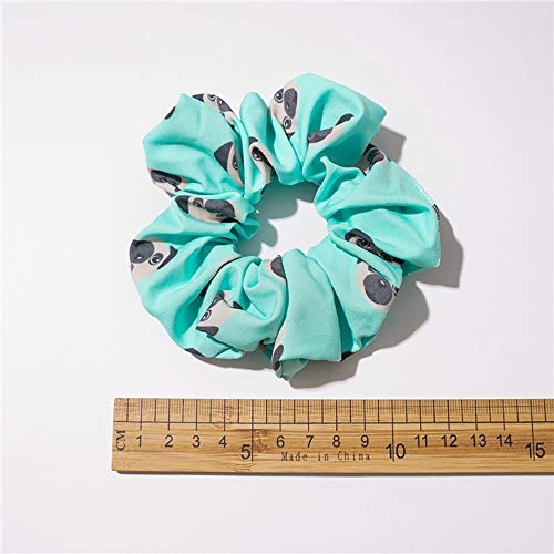 4 Pack pug gifts pug Dog Scrunchies for Hair Cute Dog Hair Ties Accessories for Women Girls Chiffion Cartoons Scrunchy Hair Bands, Pet Dog Hair Scrunchies