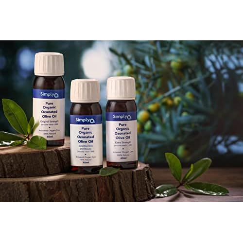 Pure Organic Ozonated Olive Oil Orginal Strength 800 Peroxide For Face and Skin Helps In Acne, Anti-Aging, Wrinkles and Rosacea For Sensitive Skin with Made in Spain