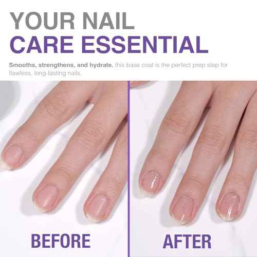 Probelle Hydrating Base Coat for Dry and Brittle Nails, Instant Moisturizer, Nourishes and Soothes Nails with a Healthy Glow, Extends Polish Life, Ideal for Dehydrated, Rough, Breaking Nails