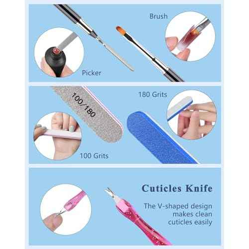 MORGLES Flat Dual Nail Forms Set, 144 Pcs Half Cover Nail Extensions Molds with Clips for Salon & Home use