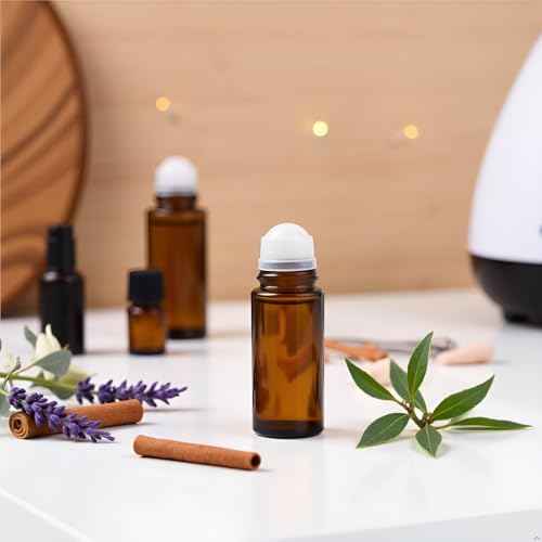 2Pcs 50ml Brown Glass Essential Oil Roller Bottles,Perfume Roller,Refillable Roll on Bottles Container Empty Deodorant Rollerball Beauty Personal Care Tools for Fragrance Cosmetics