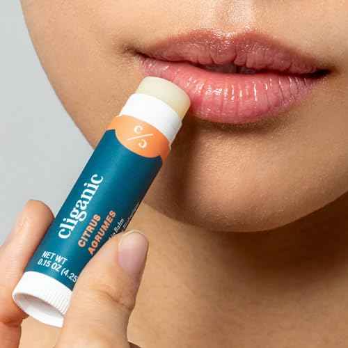 Cliganic Organic Lip Balm Set (6 Flavors) - 100% Natural Hydrating, Moisturizing for Dry Cracked Lips, for Men & Women