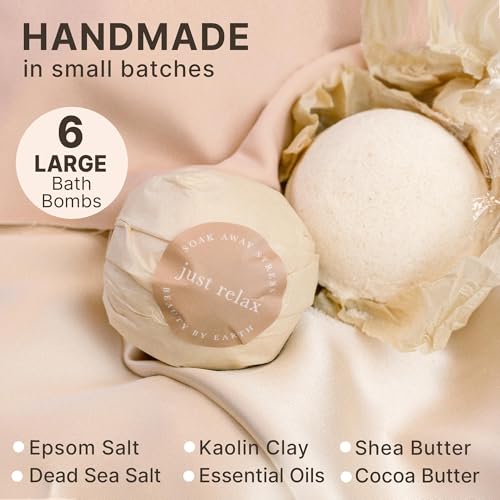 Bath Bombs Gift Set, USA Made with Organic & Natural Ingredients, Christmas Stocking Stuffers for Women & Men, Relaxing Spa Gifts, Wife Stocking Stuffers