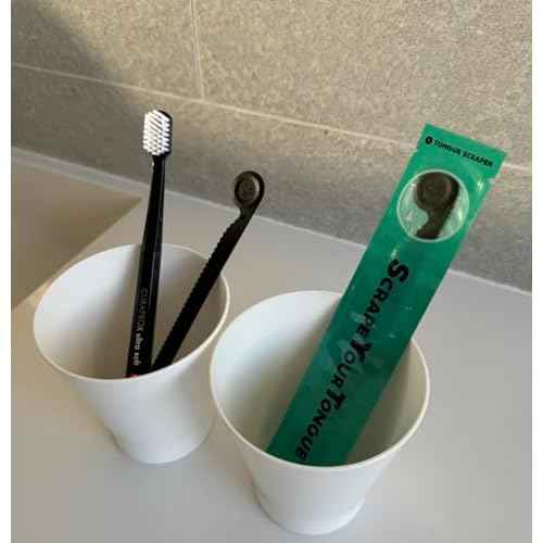 ScrapeYourTongue - #1 Daily Tongue Scraper for Oral Health. 100% Recyclable, Reusable, and Gag Proof Tongue Cleaner (1 Count (Pack of 1))
