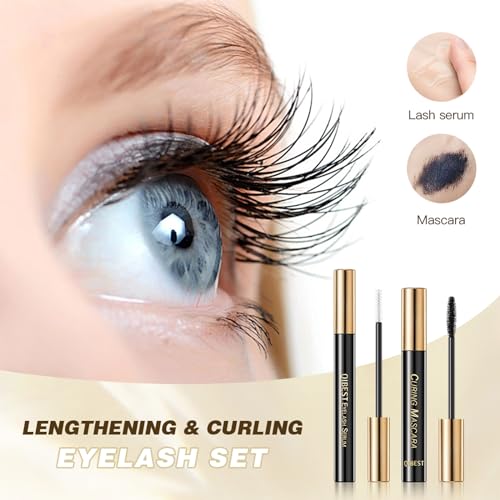 Makeup Sets.Lash serum.Mascara.Waterproof Smudgeproof Long Lasting.Gift Kit for Women Girls(2 Pcs Set)