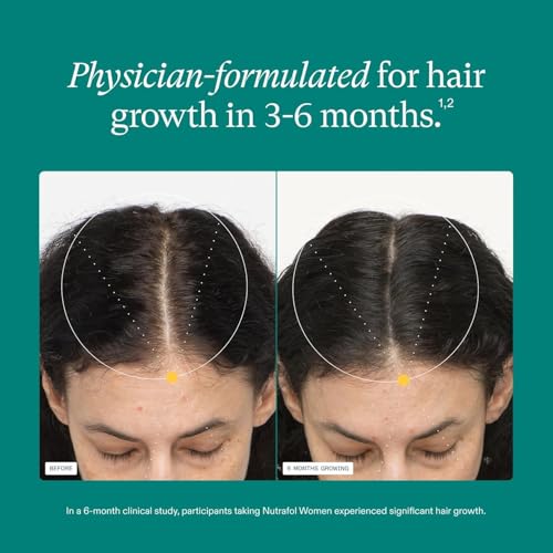 Nutrafol Women's Hair Growth Supplements, Ages 18-44, Clinically Proven for Visibly Thicker and Stronger Hair, Dermatologist Recommended - 1 Month Supply