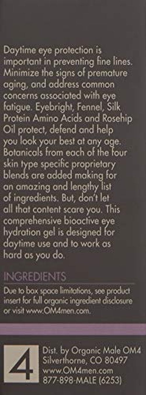 Organic Male OM4 Refine: Radical Fine Line Eraser Eye Gel - Age Corrective, Reduce Fine Lines, Puffiness