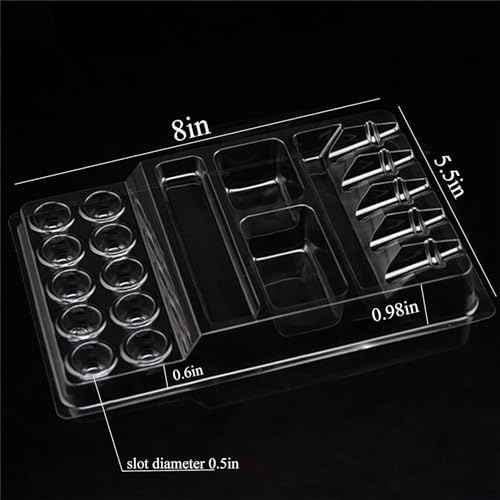 25PCS Disposable Tattoo Cartridge Needle Tray Plastic Tattoo Ink Cup Holder