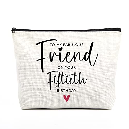 fkovcdy Women's 50th Birthday Gift: Cosmetic Bags, Funny Decorations for Her Bestie