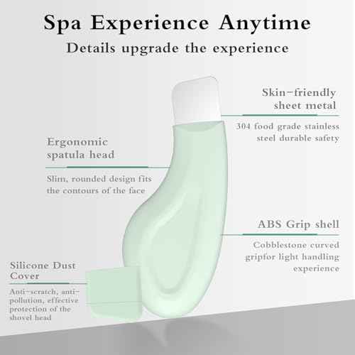 Blackhead Remover Tool, Silicone Face Scraper for Deep Cleansing, Skin Scrubber Face Spatula, Nose Blackhead Remover, Skin Care Tool for Men and Women (Green)