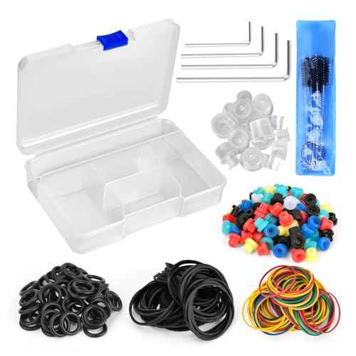Tattoo Rubber Bands Tattoo Rubber Grommets Set Needle Tip Cleaning Brush Tattoo Wrenches Tattoo Ink Cups Tattoo Coil Machine Parts Supplies with Storage Box