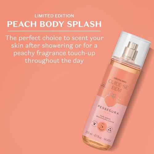 O Botic?rio Cuide-se Bem Peach Body Splash, Floral Fruity Fragrance Mist with Peach Notes, 6.7 Ounce (200ml)