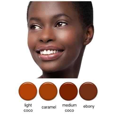 DARK Complexion Professional Airbrush Cosmetic Makeup System / 4pc Foundation Set with Blush, Bronzer, Shimmer and Primer Makeup Airbrush Kit