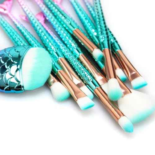11PCS Makeup Brushes Set, Stocking Stuffers for Teen Girls Kids Women, Foundation Eyebrow Blush Brushes, Easter Basket Stuffers Essentials, Christmas Gifts for Grandkids Teens Girls Accessories Stuff
