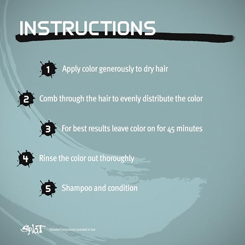 Splat Brilliant Bleach Kit, 1 Application, Includes Oxide, Bleach, Purple Toning Shampoo & Purple Toning Conditioner, Hair Bleach Kit Lifts up to 8 Levels, Vegan & Cruelty Free