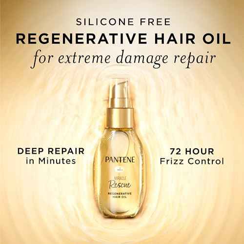 Pantene Miracle Rescue Regenerative Hair Oil - 2.0 FL Oz - Deep Repair Treatment for Dry & Damaged Hair