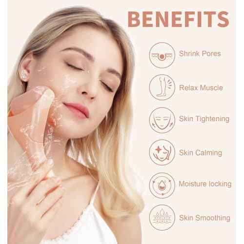 Ice Roller for Face [2-Rollers], Ice Face Roller Ice Compress Facial Roller Massager for Beauty, Calms Skin, Face Roller Skin Care Tool Woman Gifts | Apricot Pink