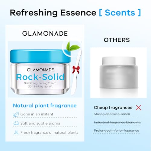 Hard Nail Strengthening Cream: Nail Strengthener and Cuticle Treatment to Repair &grow Split, Thin, Peeling Nails and Dry, Cracked Skin, Plant-Based Scent, 1 oz,Essential Manicure Nail Care