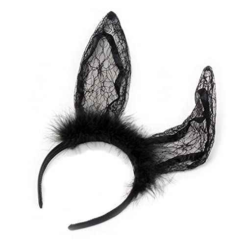 Lace Bunny Ear Headband Sexy Rabbit Ear Hair Band for Party Decoration Cosplay Costume Hair Accessories