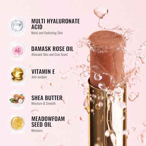 Oulac Beige Lipstick for Women, Pale Nude Matte Lip Base, Full Coverage Lip Color, Satin Matte Finish, Cream Texture, Hydrating, Infused with Hyaluronic Acid, Vegan & Clean Beauty 4g SG01 Bare