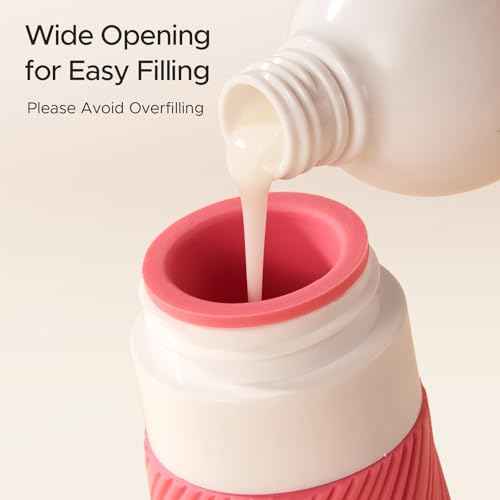 LitBear 23 Pack TSA Approved Travel Bottles for Toiletries, Leak Proof Refillable Travel Size Containers Kit with Silicone Squeezable Bottles Jars for Shampoo Lotion Conditioner, in Clear Bag, Pink