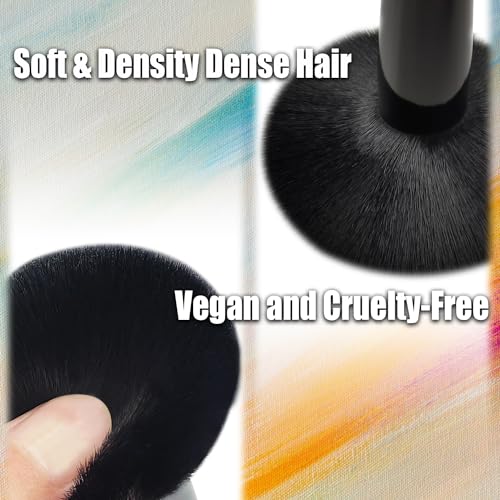 4 in 1 Makeup Brush, Travel Makeup Brush Set with Case, Mini Makeup Brushes, Powder Foundation Brush, Concealer Brush, Eyeshadow Brush, Dual Ended Makeup Brush for Liquid,Cream, Powder