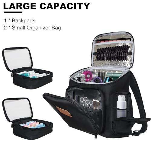 Hairstylist Travel Bag Hair Stylist Bag for Traveling, Cosmetology Hairdresser Bag Barber Case Backpack