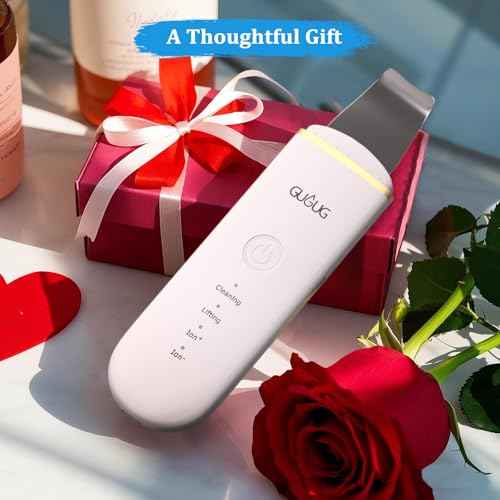 GUGUG Skin Scrubber Face Spatula Skin Spatula Pore Cleaner Blackhead Remover Tools for Facial Deep Cleansing-4 Modes -White