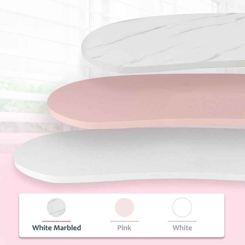 AGESISI Portable Manicure Table Foldable Nail Desk with Large Drawer Nail Tech Table for Technician Salon Workstation Client Wrist Cushion/Carry Bag/4 Lockable Wheels, 36-inch, White Marble