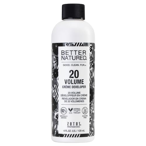 Better Natured 20 Volume Gentle Creme Hair Developer | For Professional Salon Coloring | Lightening & Gray Coverage | Long Lasting Color | 4 Fl Oz