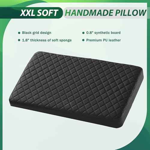 POARMEEY XXL Tattoo Armrest Stand Adjustable Height Tattoo Arm Rest Heavy Duty Tattoo Supplies Black Grid Design