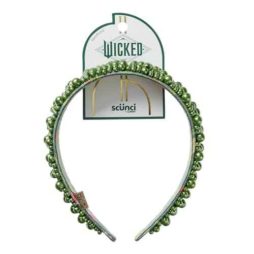 Wicked 2 Pearl Elphaba Poppy Green Headband - hair accessories for women and girls - gifts for her -Scunci by Conair