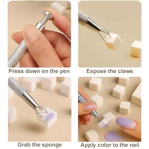 150PCS Nail Sponges for Ombre Nail Art with 1 Grab Pen ? Gradient Nail Art Tool Set with Storage Case ? DIY Nail Design Accessories for Salon & Home Use