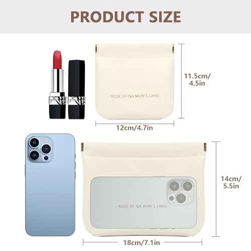 4Pcs Small Makeup Bag for Purse, Mini Travel Cosmetic Bags for Women Portable Coin Purse Lipstick Organizer Makeup Pouch (Black and White)