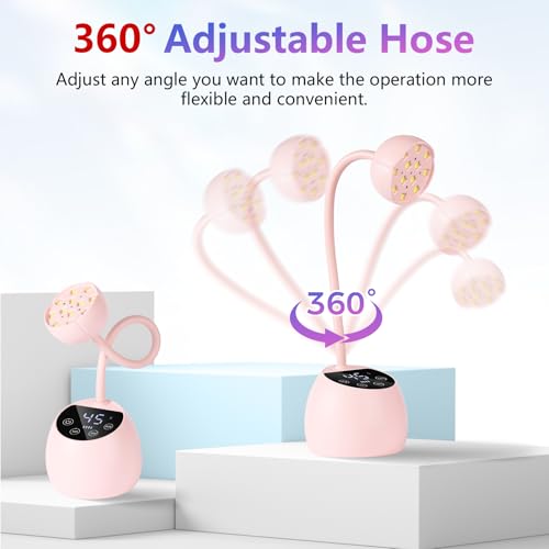 Makartt UV LED Nail Lamp - Gooseneck UV Light for Gel Nails Cherie Cordless USB 39W Nail Dryer Gel Lamp with 4 Times & Auto Sensor Professional Fast Flash Curing Polish Nail Art