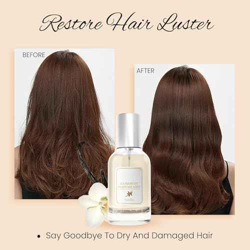 Hair Perfume for Women Vanilla Pheromone, Hair & Body Shine Spray Nourishing and Hydrating Mist Fragrance, Eau Parfum Long Lasting & Add Shine Portable, Light Perfume, 30 ml