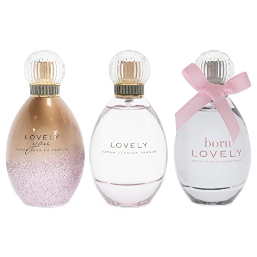 Sarah Jessica Parker Lovely Set 1.7oz Lovely EDP Spray, 1.7oz Born Lovely EDP Spray, 1.7oz Lovely You EDP Spray Women 3 Pc Gift Set